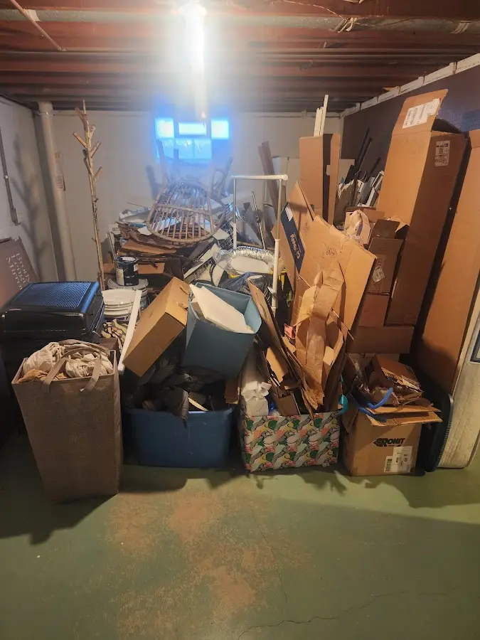 Roll-off dumpster container at job site for 20 Yard Dumpster Rental in East Bay